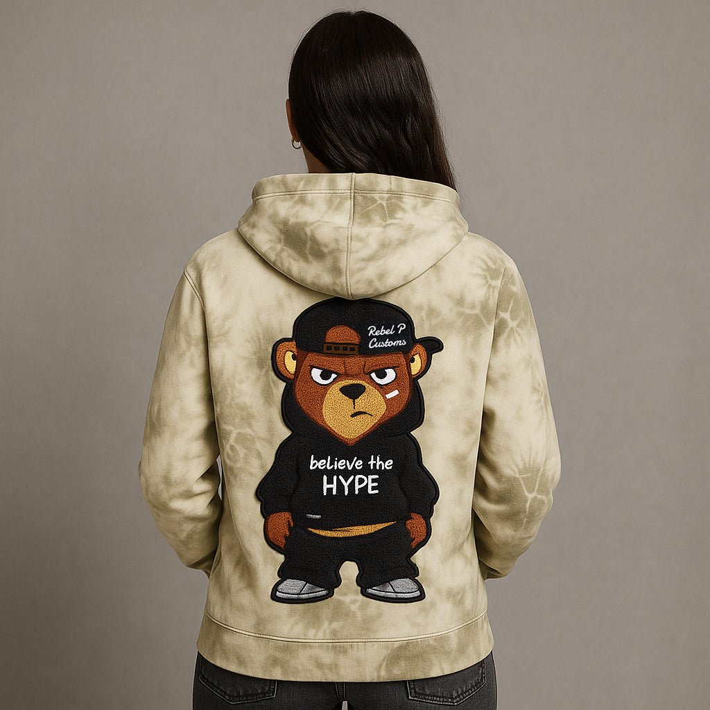 Chenille Believe The Hype Patched Unisex Hoodie - Rebel P Customs