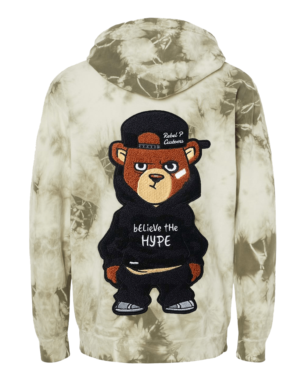 Chenille Believe The Hype Patched Unisex Hoodie - Rebel P Customs