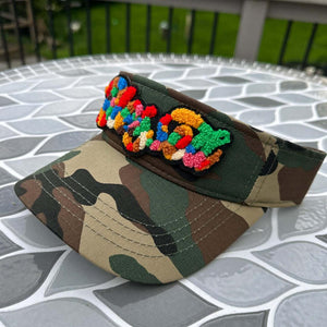 Chenille Blessed Camo Patched Visor - Rebel P Customs