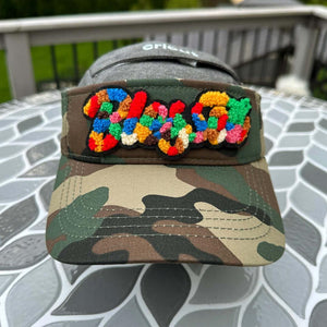 Chenille Blessed Camo Patched Visor - Rebel P Customs