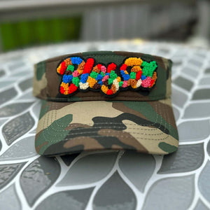 Chenille Blessed Camo Patched Visor - Rebel P Customs