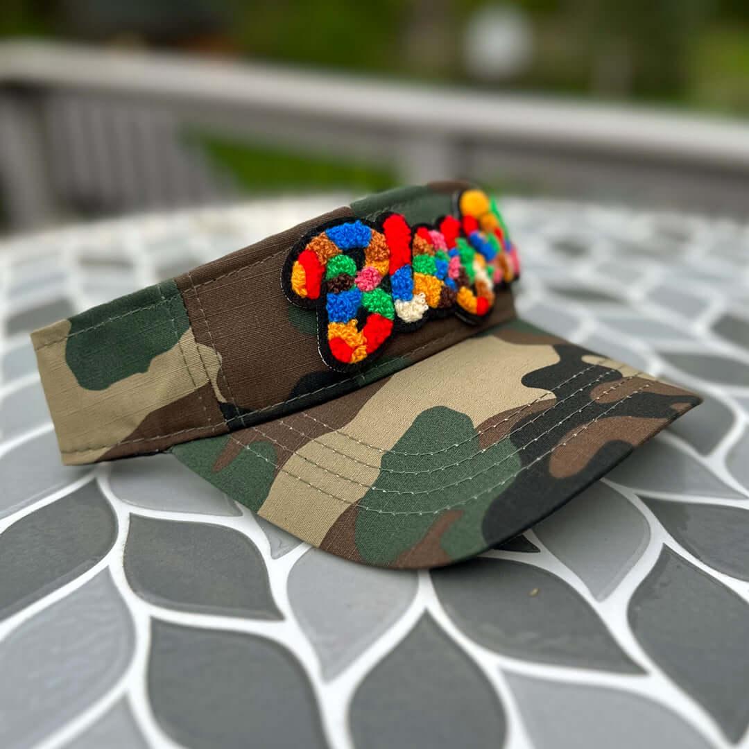 Chenille Blessed Camo Patched Visor - Rebel P Customs