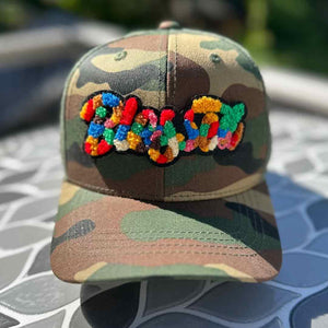 Chenille Blessed Youth Camo Patched Hat - Rebel P Customs