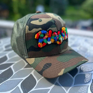Chenille Blessed Youth Camo Patched Hat - Rebel P Customs