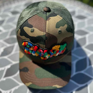 Chenille Blessed Youth Camo Patched Hat - Rebel P Customs