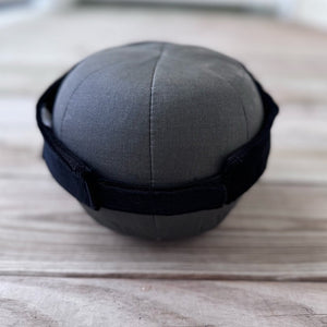 Chenille Dope Black Corduroy Patched Visor - Rebel P Customs