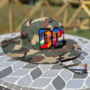 Chenille Dope Camo Patched Boonie Hat - Rebel P Customs