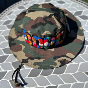 Chenille Dope Camo Patched Boonie Hat - Rebel P Customs