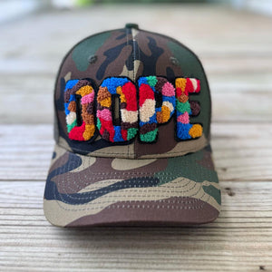 Chenille Dope Camo Patched Hat - Rebel P Customs