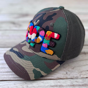 Chenille Dope Camo Patched Hat - Rebel P Customs