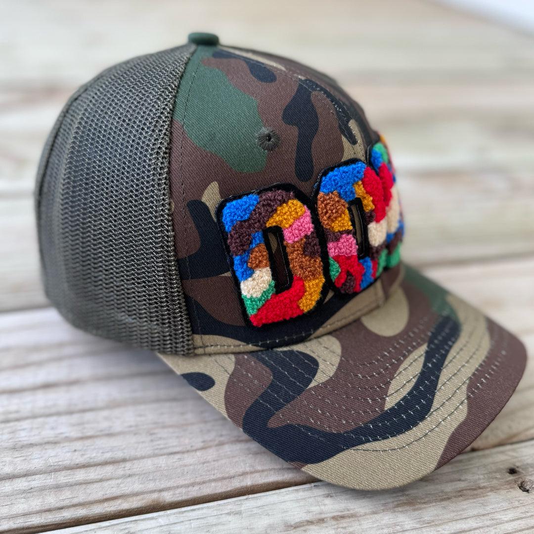 Chenille Dope Camo Patched Hat - Rebel P Customs