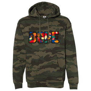 Chenille Dope Camo Patched Unisex Hoodie - Rebel P Customs