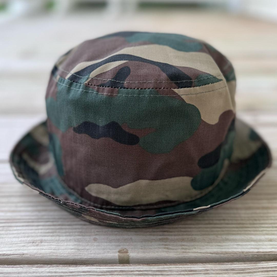 Chenille Dope Camo Patched Unstructured Bucket Hat - Rebel P Customs