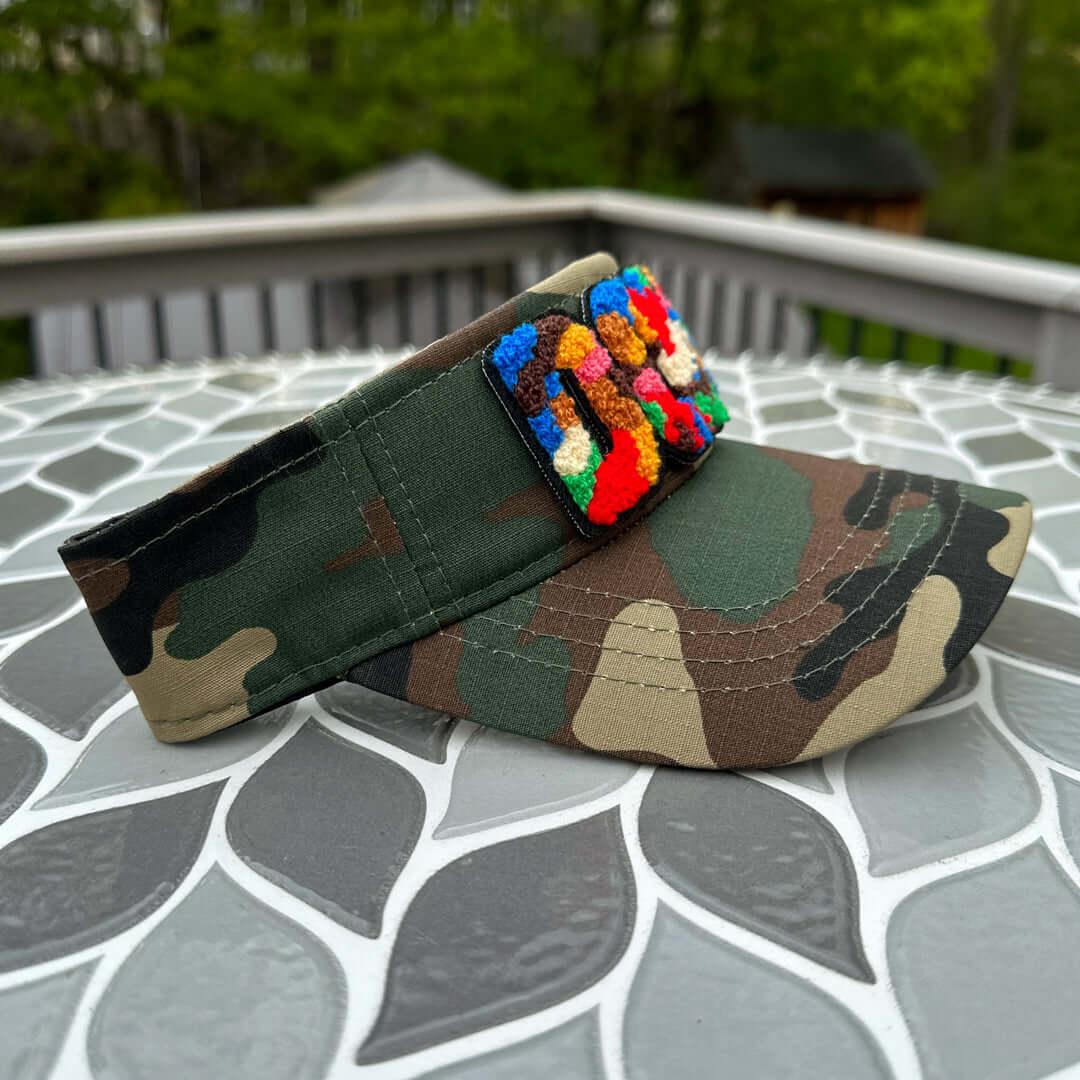 Chenille Dope Camo Patched Visor - Rebel P Customs