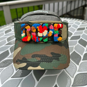 Chenille Dope Camo Patched Visor - Rebel P Customs