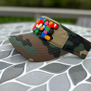 Chenille Dope Camo Patched Visor - Rebel P Customs