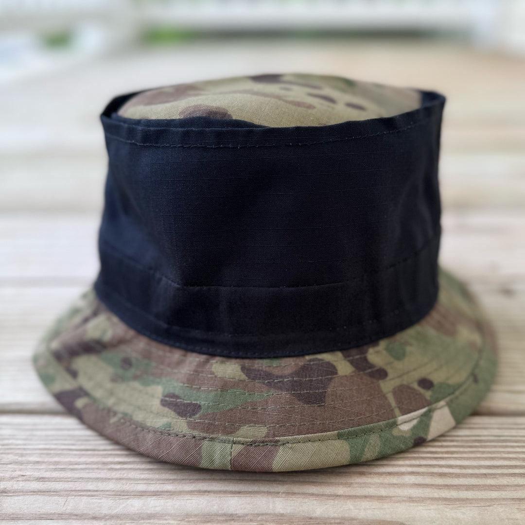 Chenille Dope Camo Structured Patched Bucket Hat - Rebel P Customs