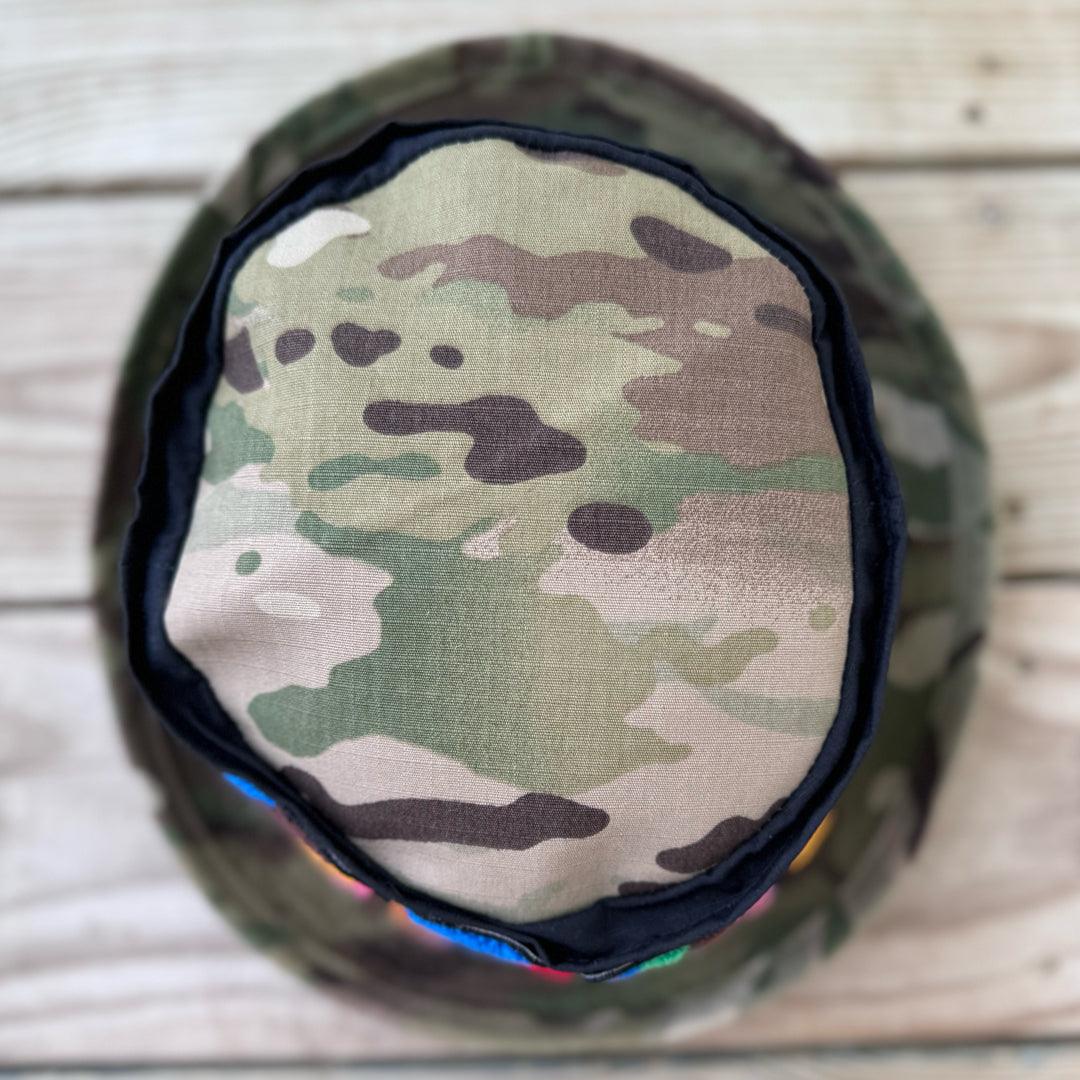 Chenille Dope Camo Structured Patched Bucket Hat - Rebel P Customs