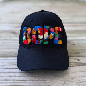 Chenille Dope Patched Hat in Black - Rebel P Customs