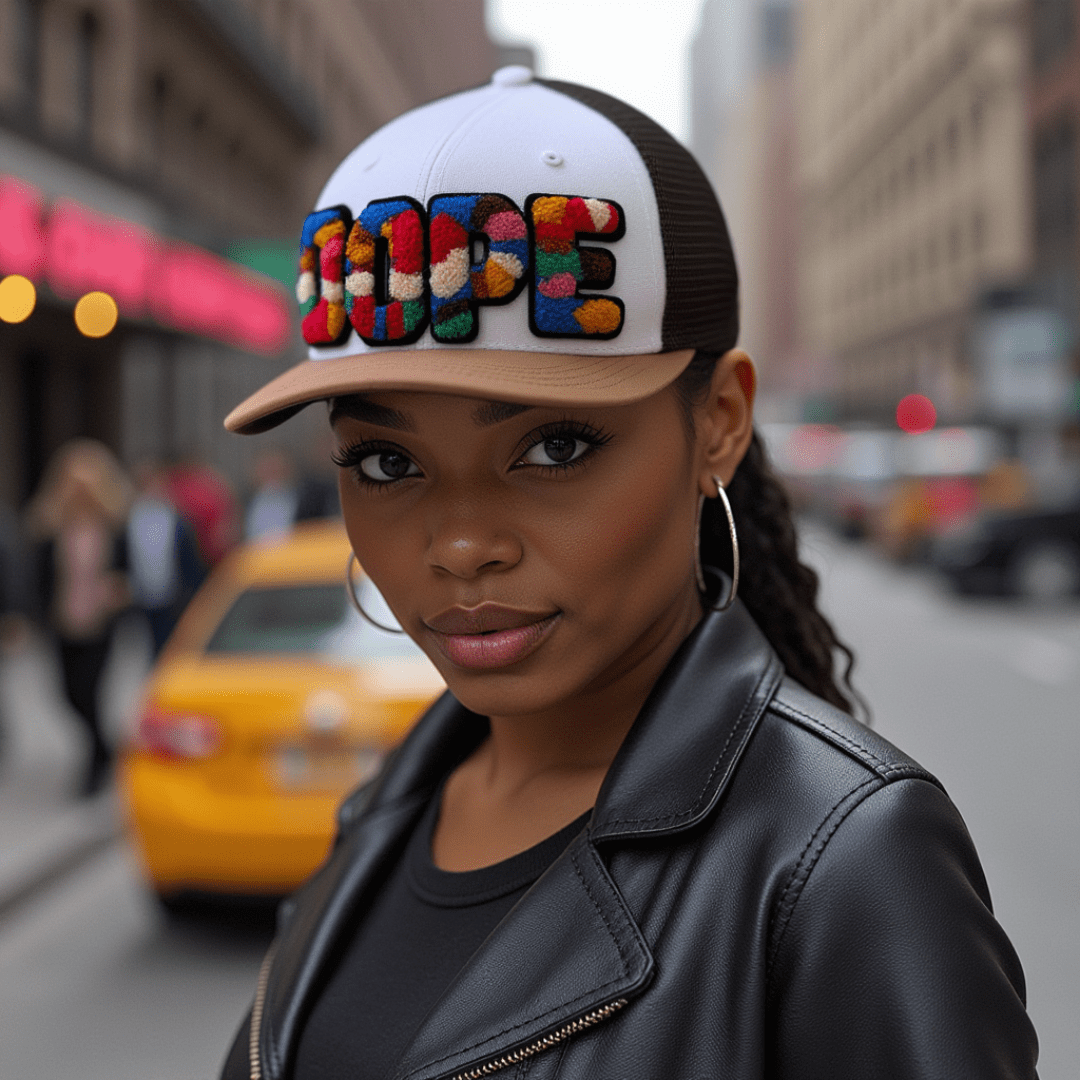 Chenille Dope Patched Mid - Pro Snapback Trucker Cap - Rebel P Customs