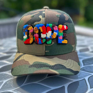 Chenille Dope Youth Camo Patched Hat - Rebel P Customs