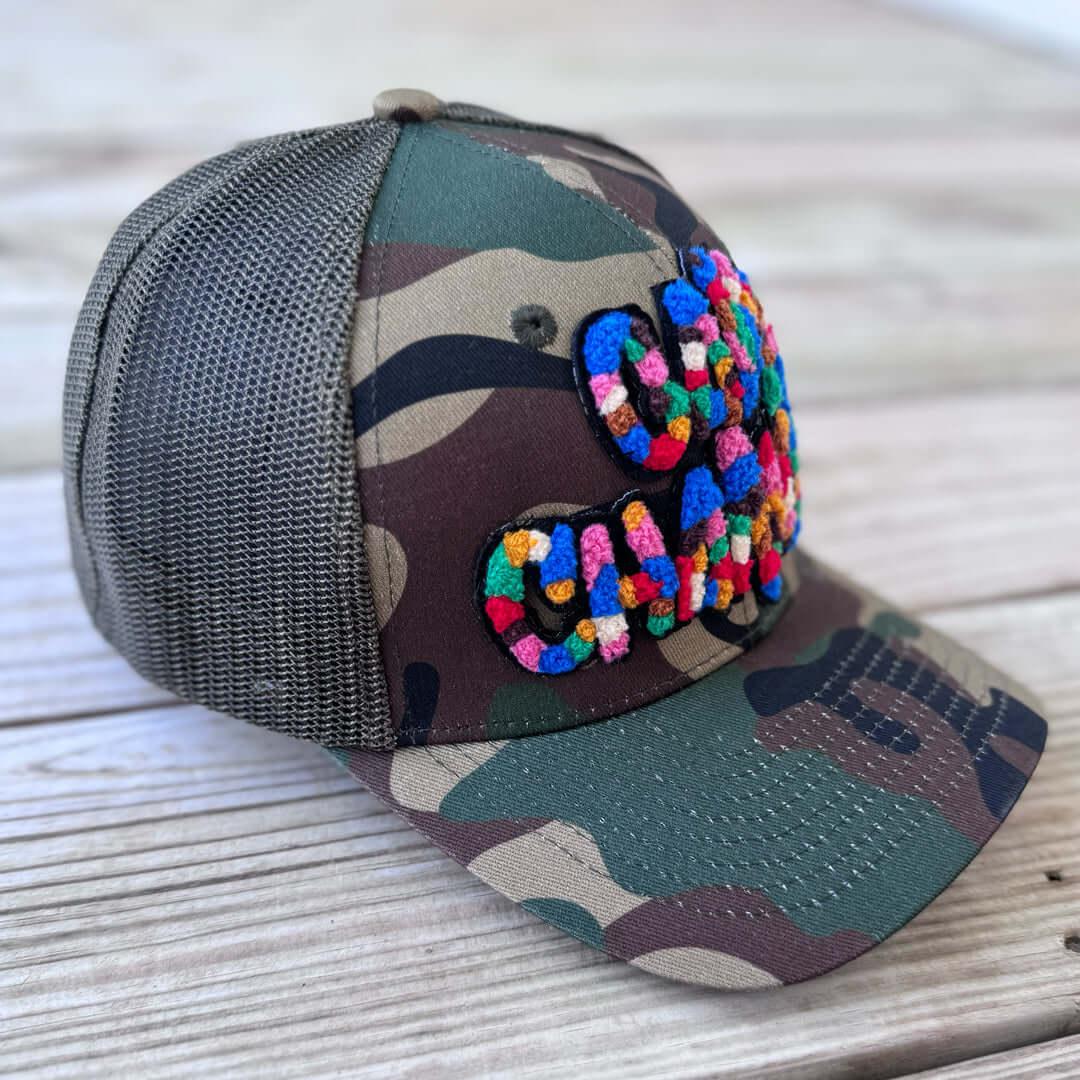 Chenille Game Changer Camo Patched Hat - Rebel P Customs