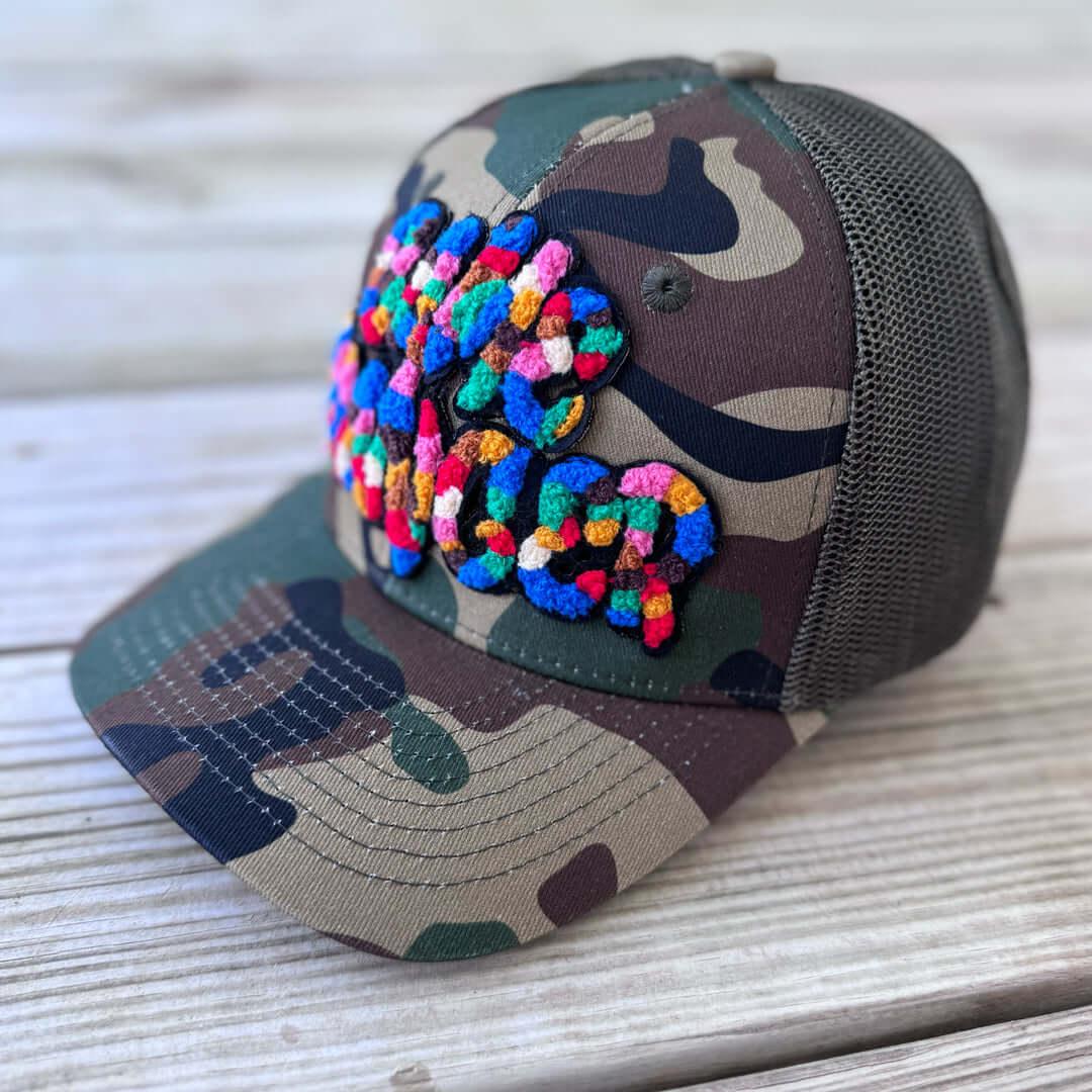 Chenille Game Changer Camo Patched Hat - Rebel P Customs