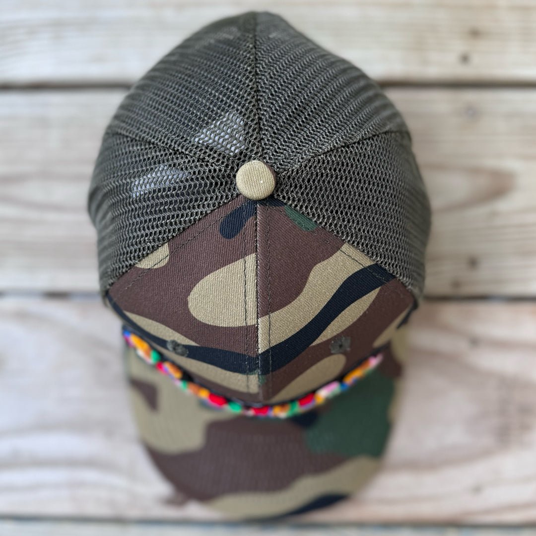 Chenille Karma Camo Patched Hat - Rebel P Customs
