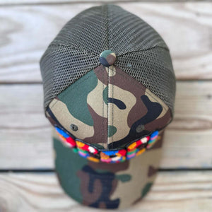 Chenille Rebel Camo Patched Hat - Rebel P Customs