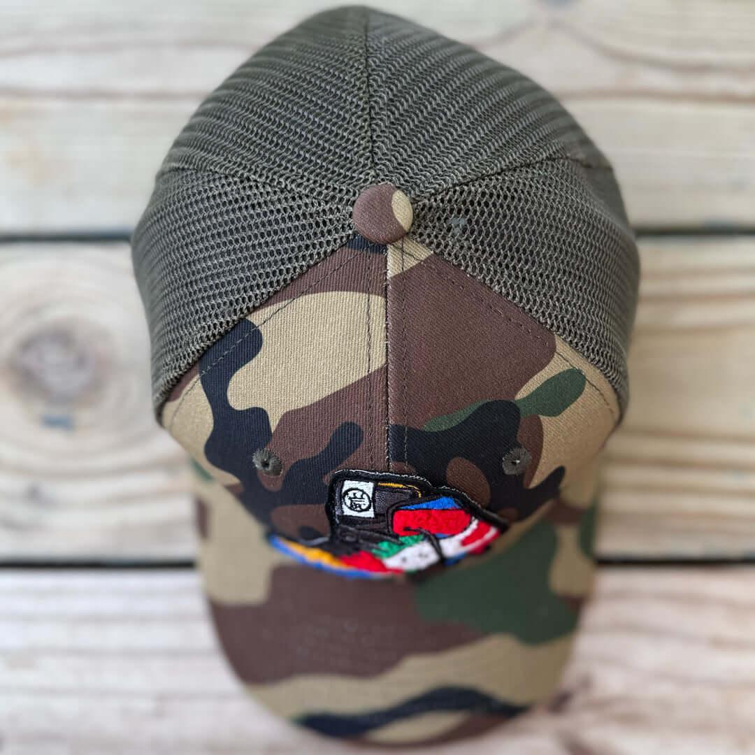 Chenille Rebel Sneaker Camo Patched Hat - Rebel P Customs