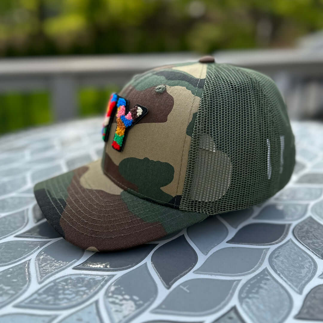 The City Collection NY Chenille Camo Patched Hat