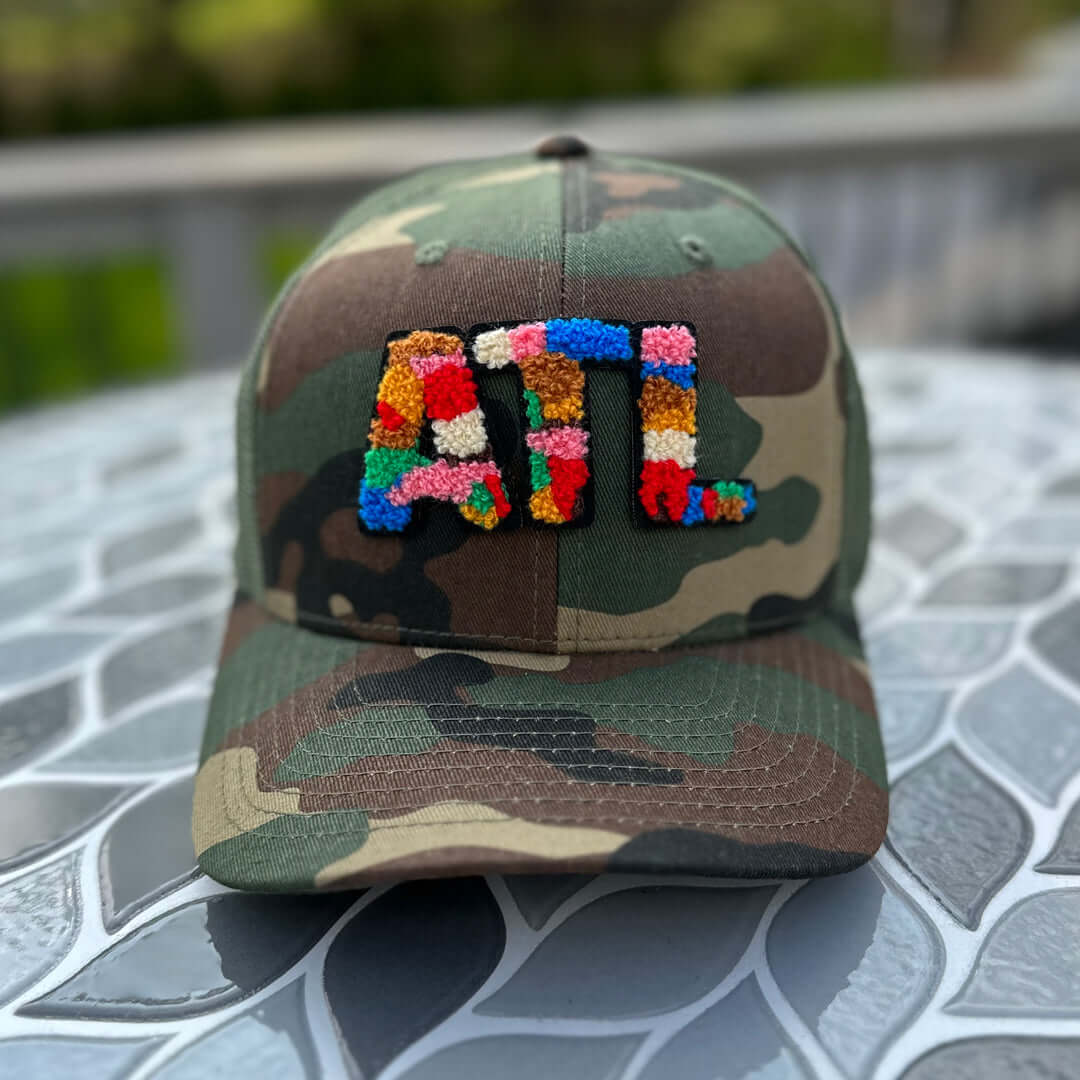 The City Collection ATL Chenille Camo Patched Hat