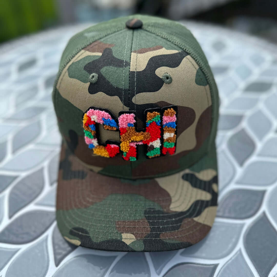 The City Collection CHI Chenille Camo Patched Hat