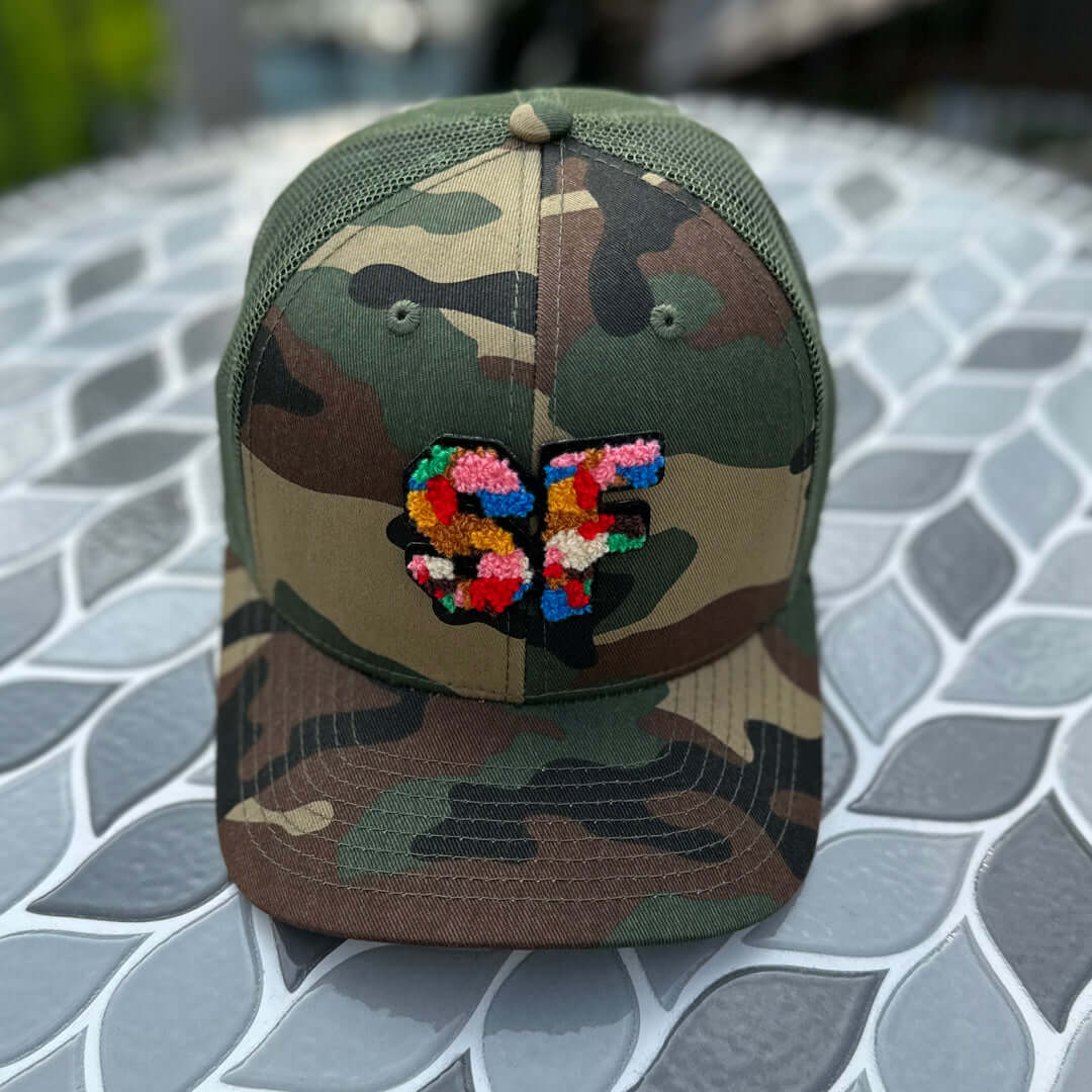 The City Collection SF Chenille Camo Patched Hat
