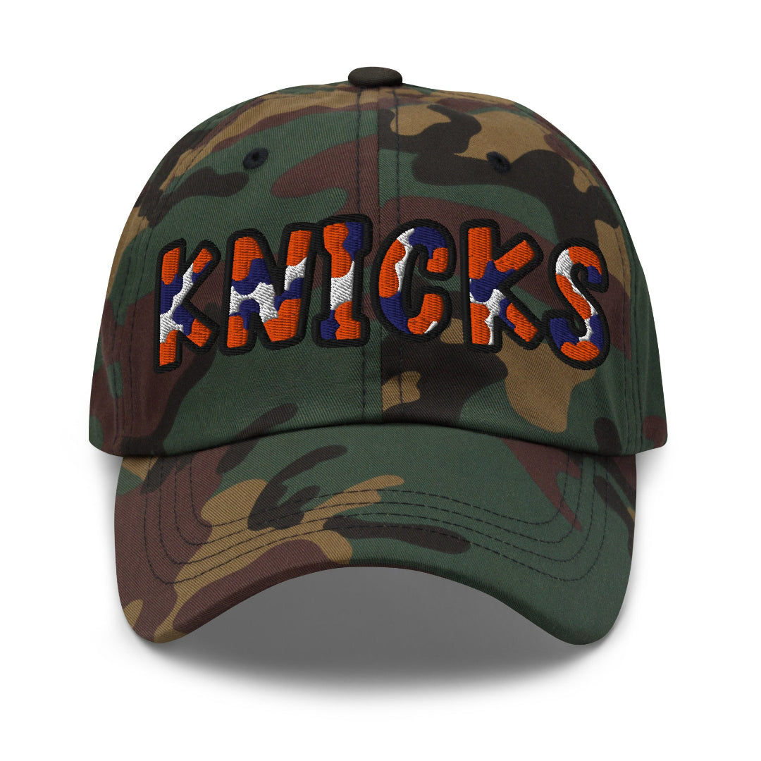 The City Collection Knicks Basketball Camo Patched Hat - Rebel P Customs