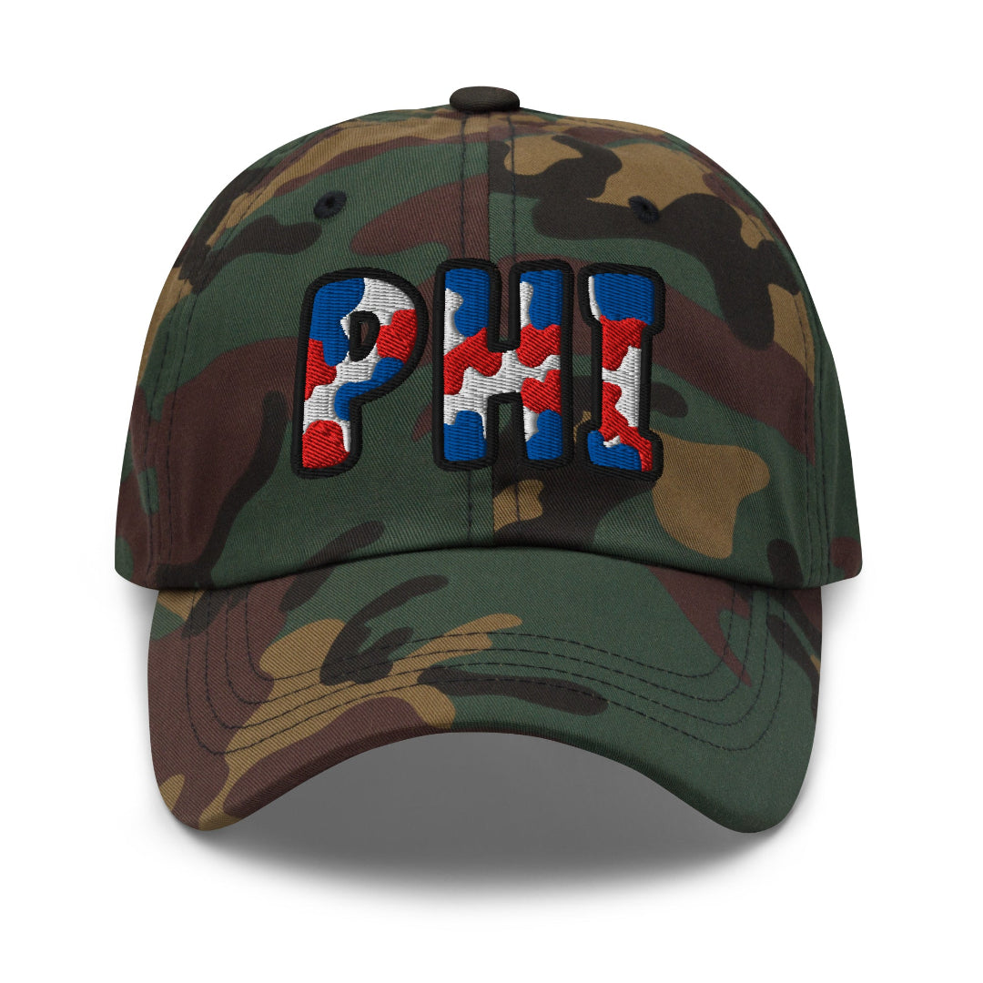 The City Collection PHI Basketball Camo Patched Hat - Rebel P Customs