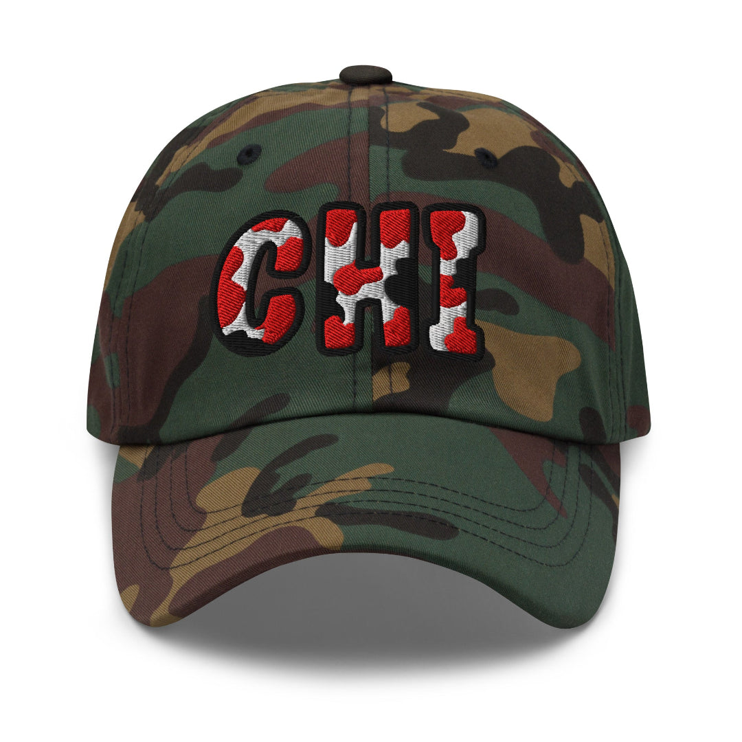 The City Collection CHI Basketball Camo Patched Hat - Rebel P Customs