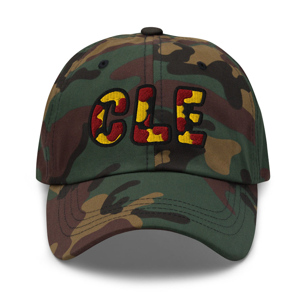 The City Collection CLE Basketball Camo Patched Hat - Rebel P Customs