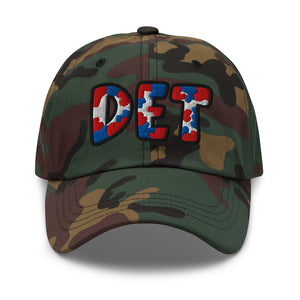 The City Collection DET Basketball Camo Patched Hat - Rebel P Customs