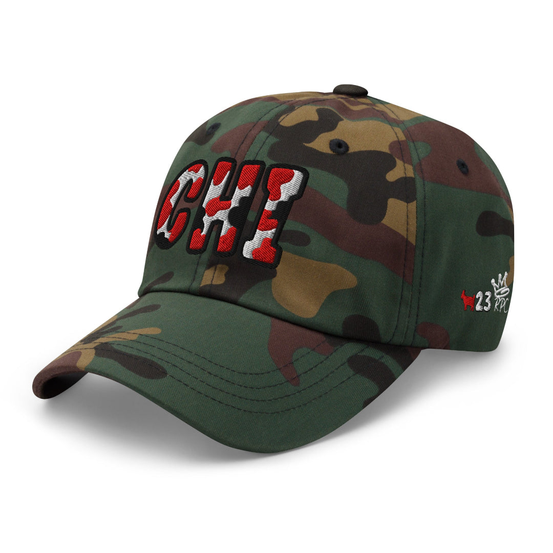 The City Collection CHI Basketball Camo Patched Hat - Rebel P Customs