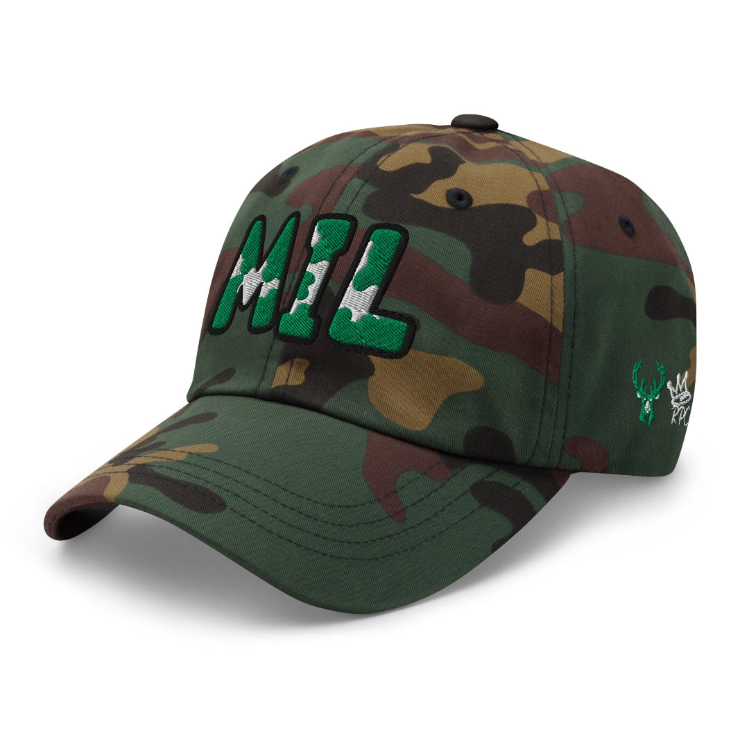 The City Collection MIL Camo Basketball Patched HatProduct mockup