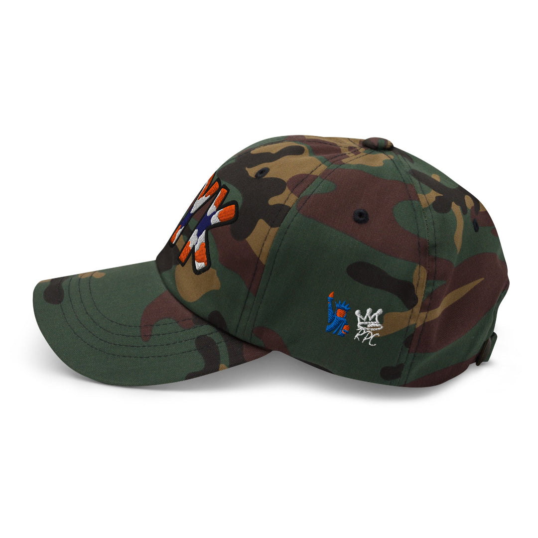 The City Collection NY Basketball Camo Patched Hat - Rebel P Customs