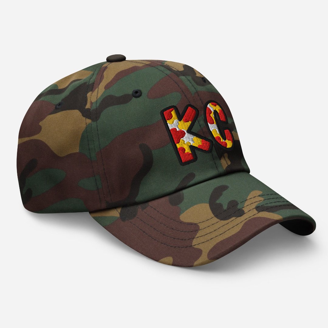 The City Collection KC Football Camo Patched Hat - Rebel P Customs