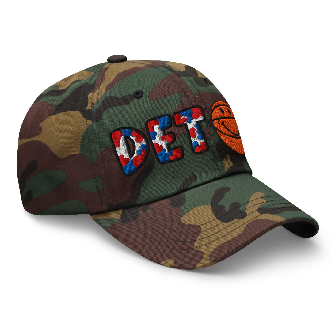 The City Collection DET Basketball Camo Patched Hat - Rebel P Customs