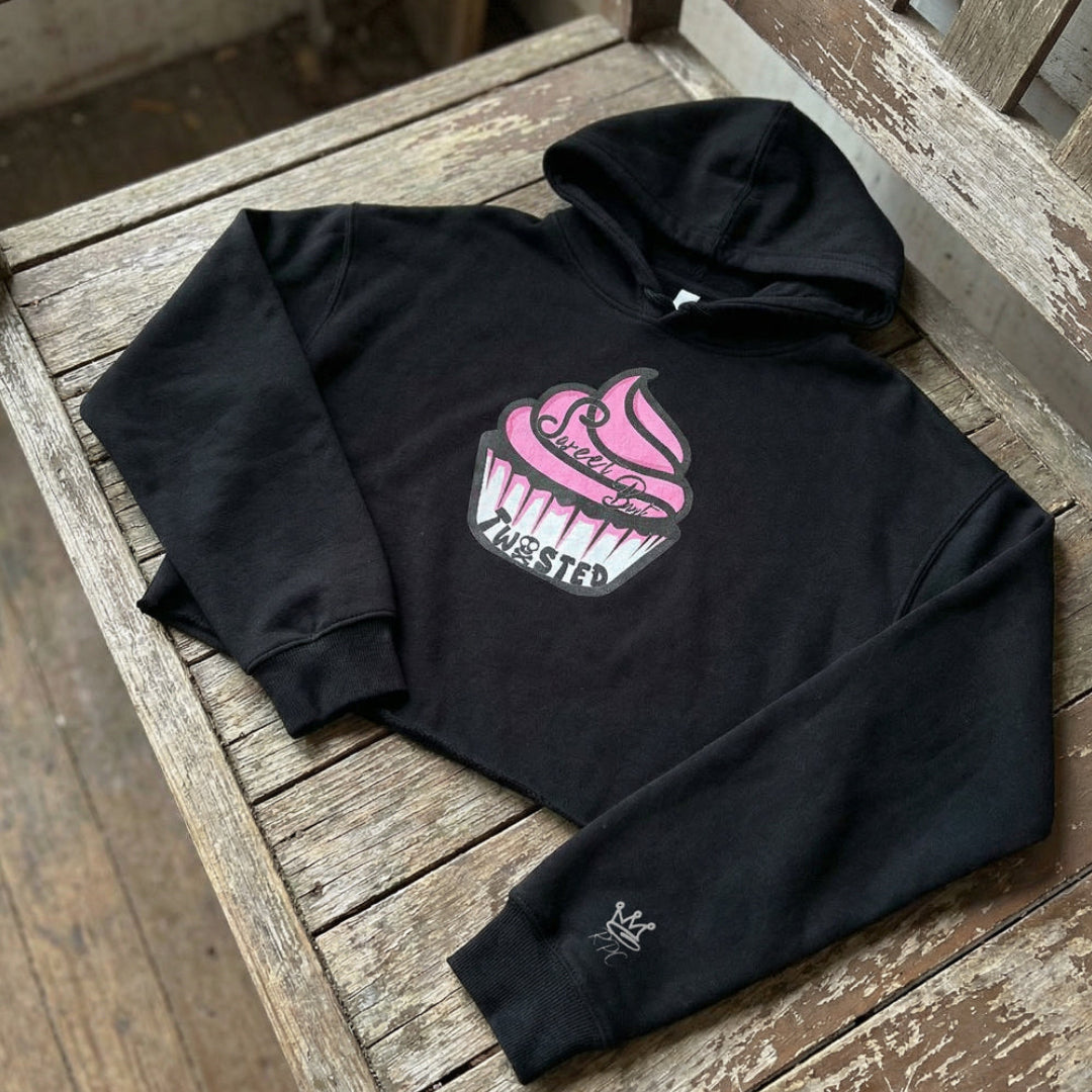 Sweet But Twisted Cropped Hoodie - Rebel P Customs