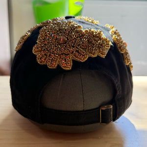 Custom Beaded Luminous Gold Crystal Applique ATL Hat - Rebel P Customs