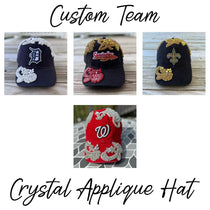 Custom Sports Team Beaded Crystal Applique Hat - Rebel P Customs