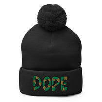 Dope Chunky Cable Pom Pom Patched Beanie - Rebel P Customs