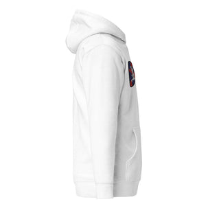 Dope Red White & Blue Patched Unisex Hoodie - Rebel P Customs