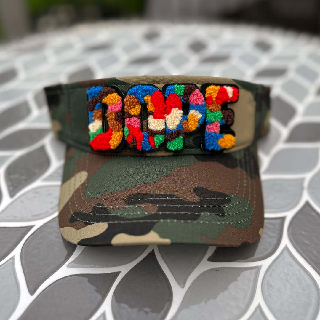 Chenille Dope Camo Patched Visor